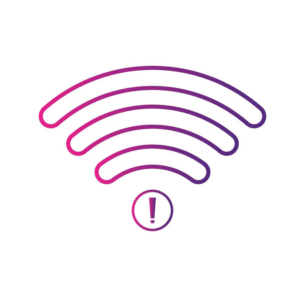 no Wifi wireless icon vector. no wi-fi connection icon.  No wireless connections vector