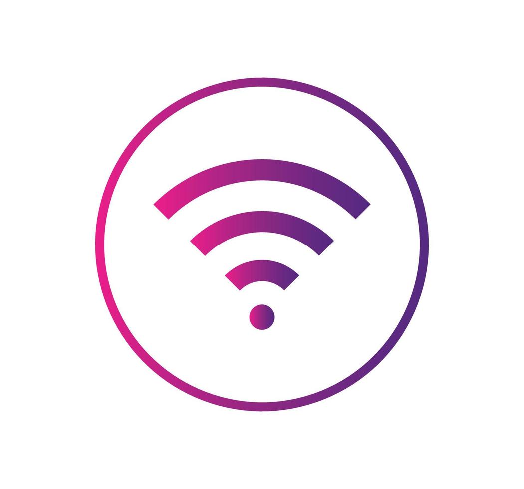 wifi señal inalámbrica icono signo vector degradado color