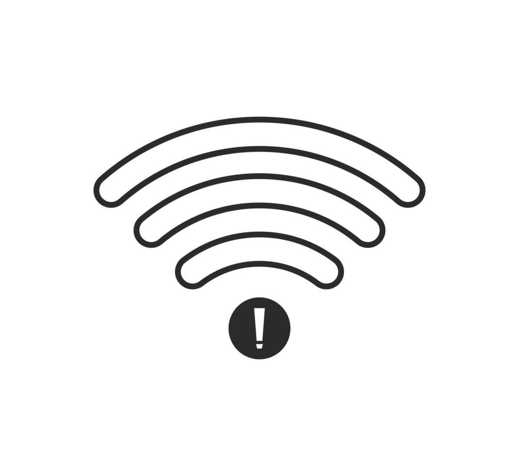 no Wifi wireless icon vector. no wi-fi connection icon.  No wireless connections vector