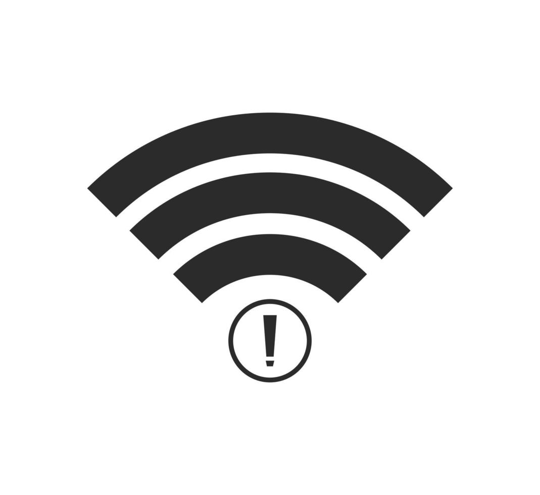 no Wifi wireless icon vector. no wi-fi connection icon.  No wireless connections vector