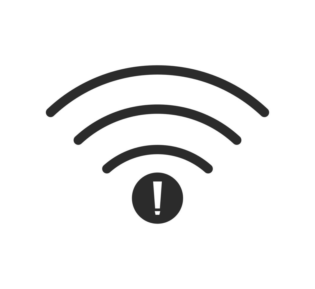 no Wifi wireless icon vector. no wi-fi connection icon.  No wireless connections vector