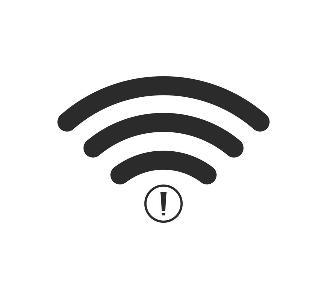 sin icono de conexión wifi, sin icono inalámbrico wifi vector