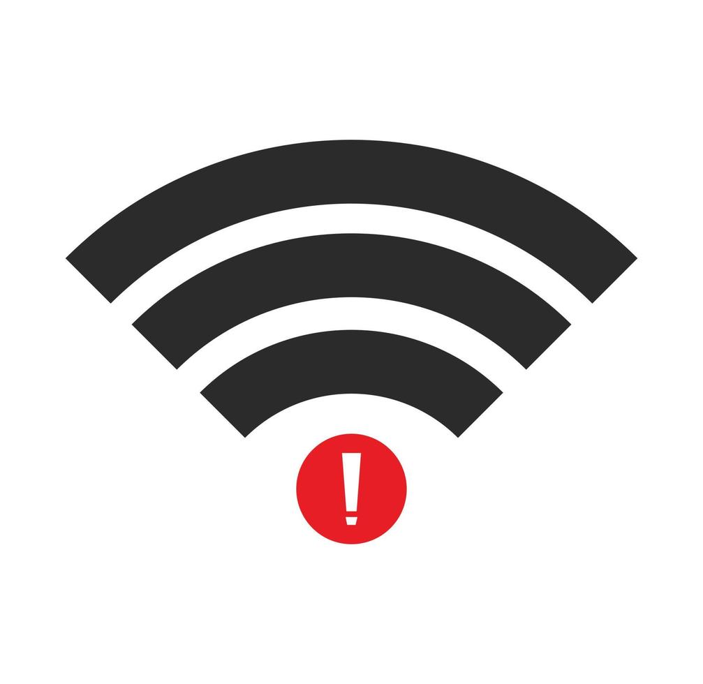 no Wifi wireless icon vector. no wi-fi connection icon.  No wireless connections vector