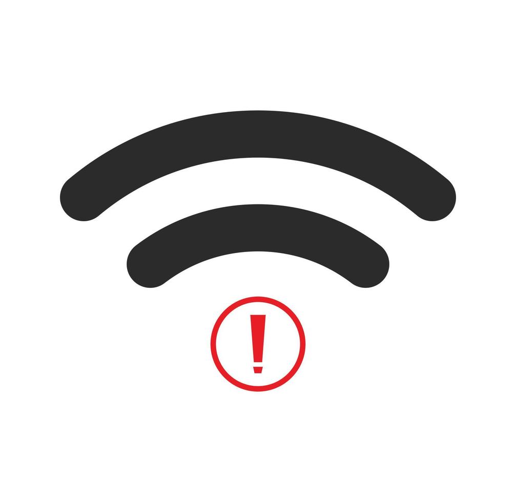 no Wifi wireless icon vector. no wi-fi connection icon.  No wireless connections vector