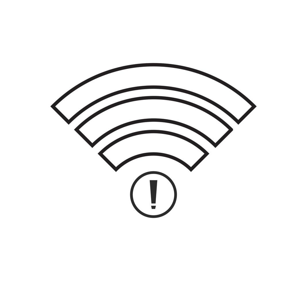 no Wifi wireless icon vector. no wi-fi connection icon.  No wireless connections vector