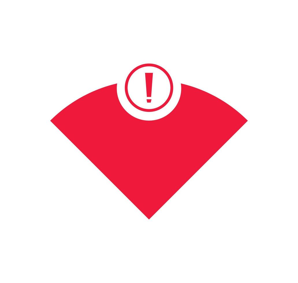 no Wireless network sign symbol icon red color. No wifi icon vector