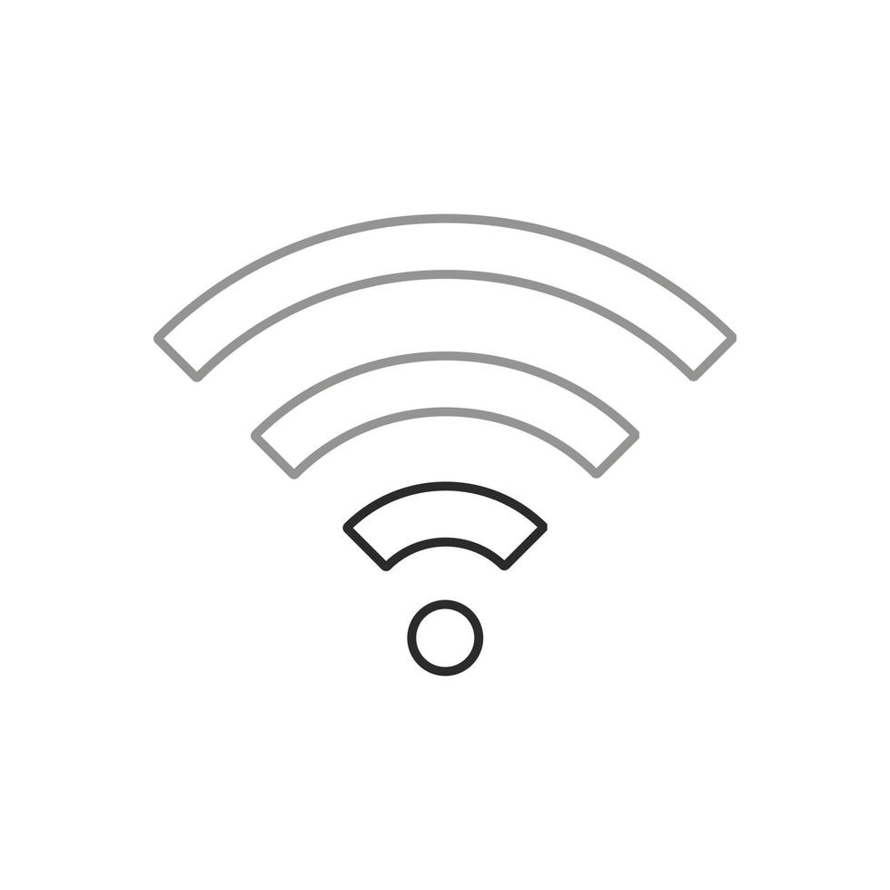 señal wifi icono signo vector color negro