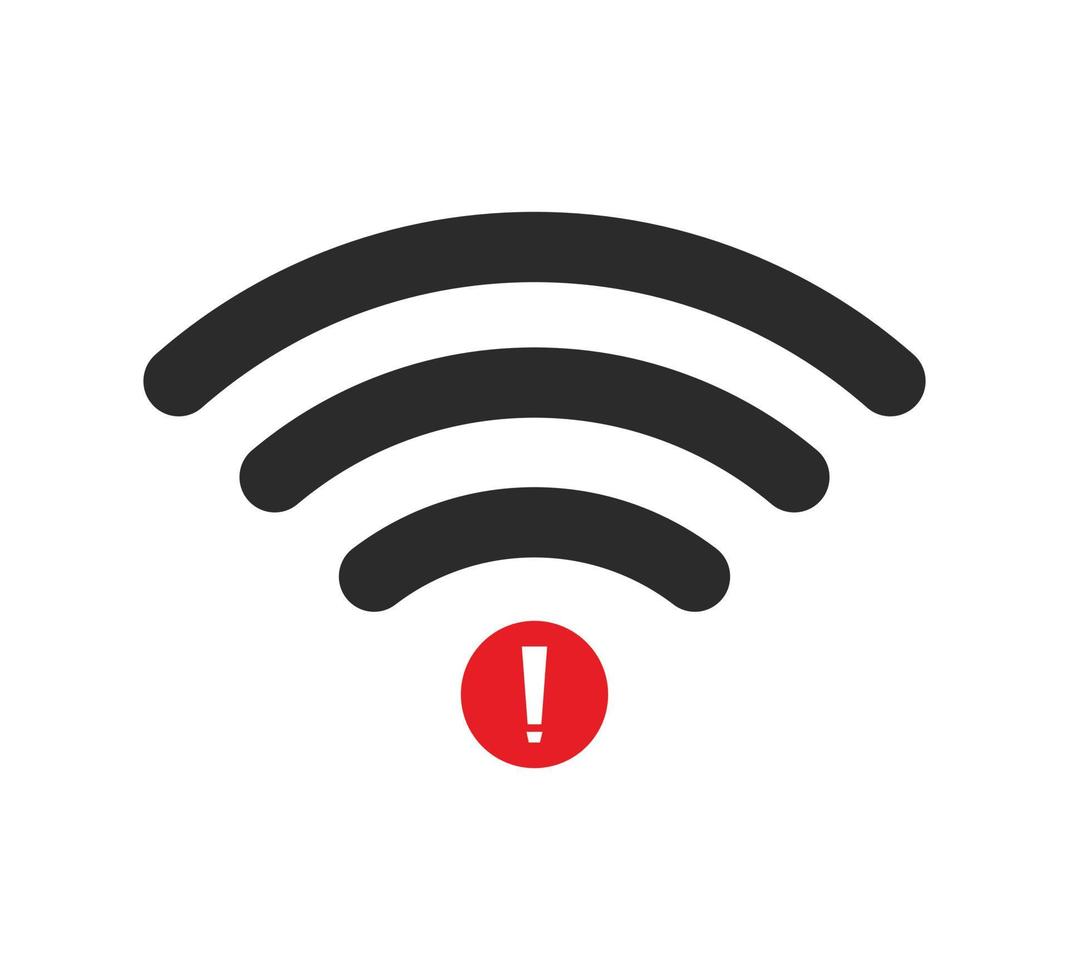 no Wifi wireless icon vector. no wi-fi connection icon.  No wireless connections vector