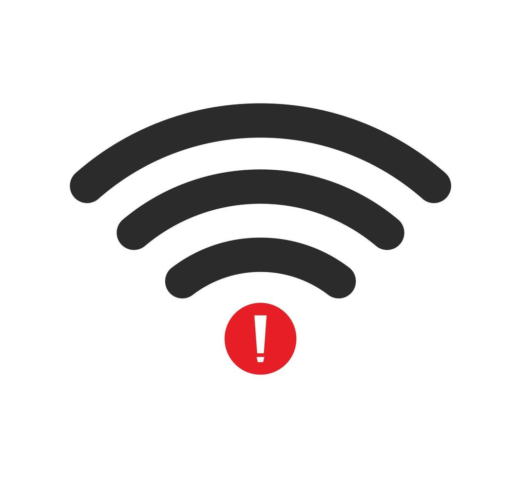 no Wifi wireless icon vector. no wi-fi connection icon.  No wireless connections vector