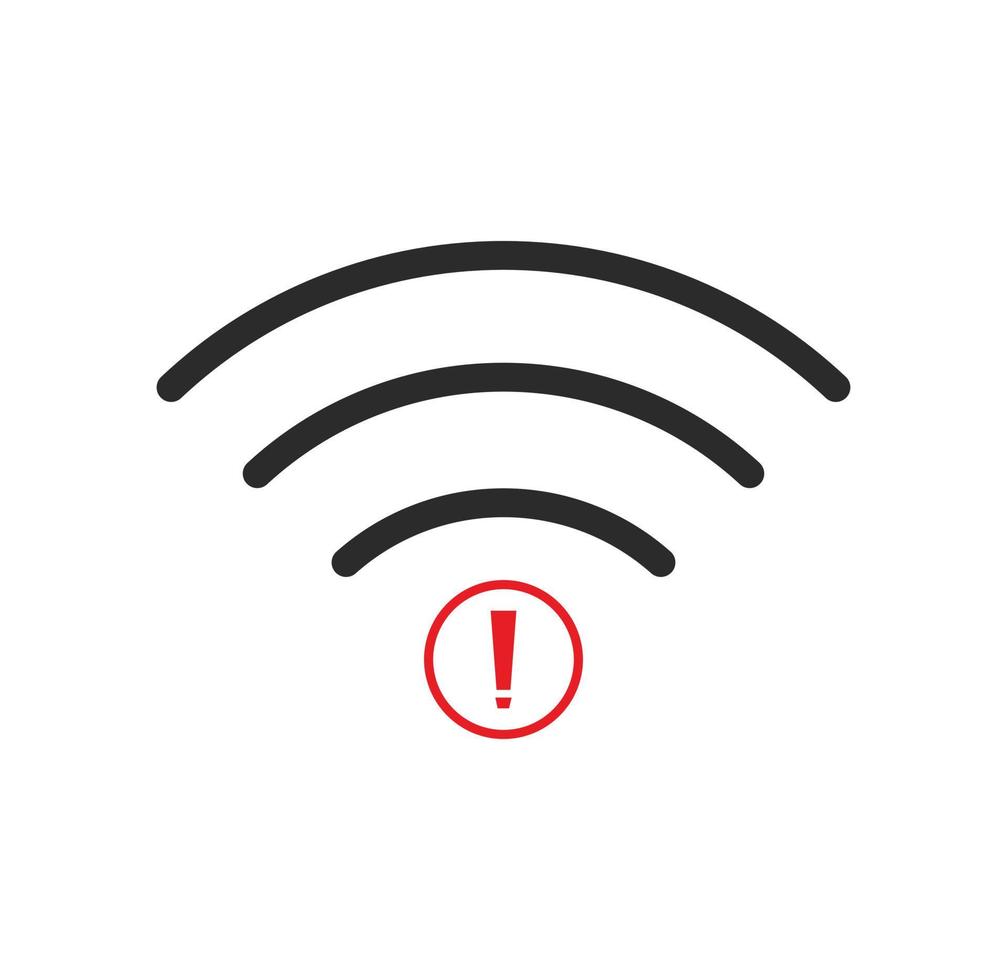 no Wifi wireless icon vector. no wi-fi connection icon.  No wireless connections vector