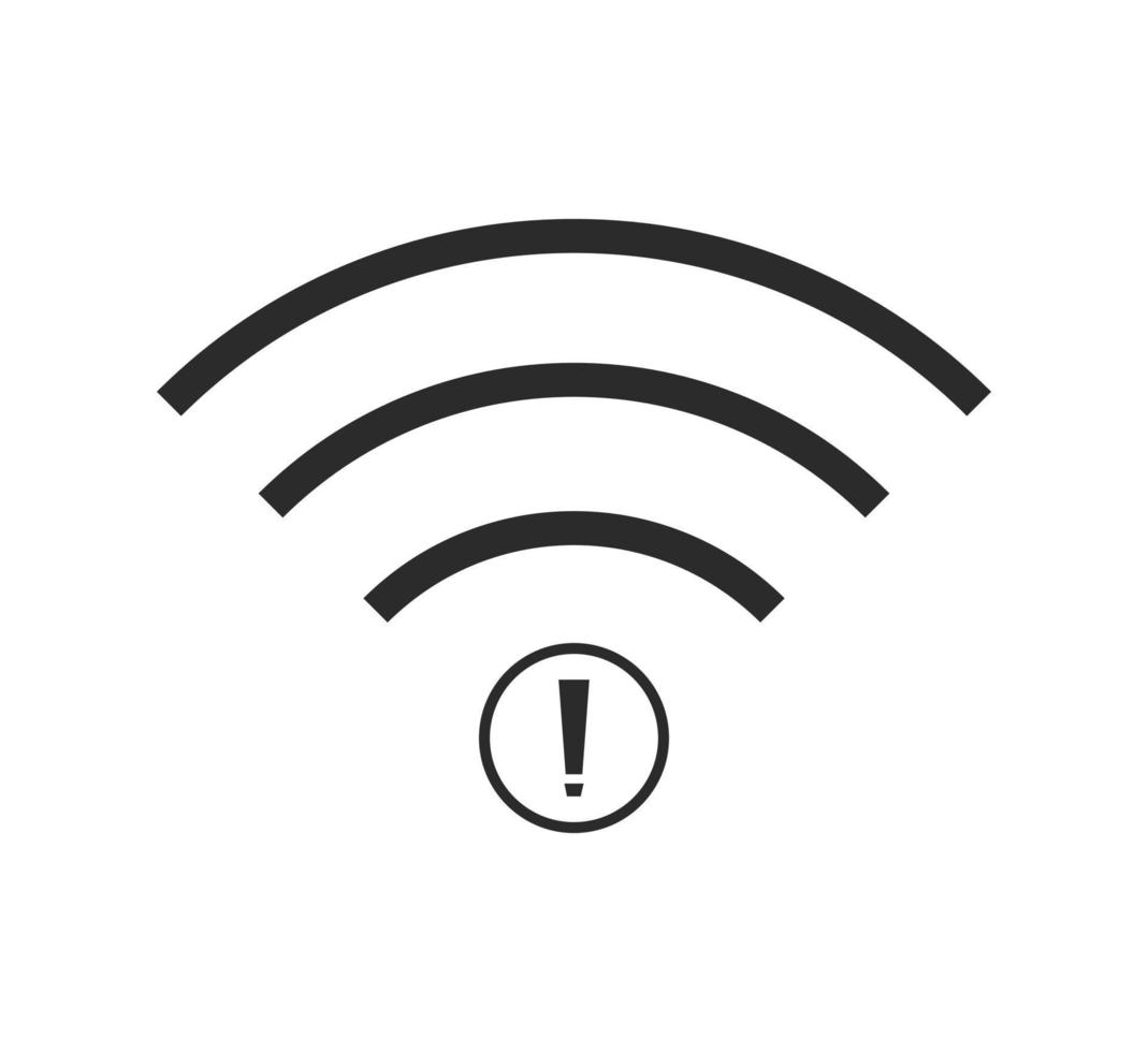 no Wifi wireless icon vector. no wi-fi connection icon.  No wireless connections vector