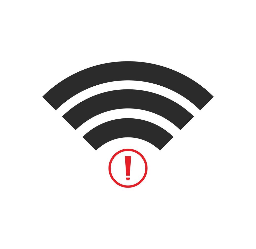 no Wifi wireless icon vector. no wi-fi connection icon.  No wireless connections vector