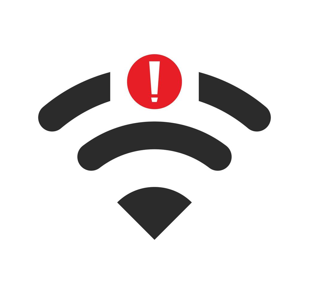 sin icono de conexión wifi, sin icono inalámbrico wifi vector