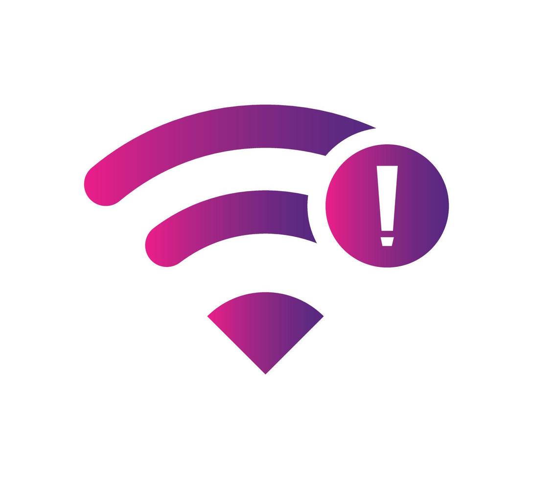 no Wifi wireless icon vector gradient color