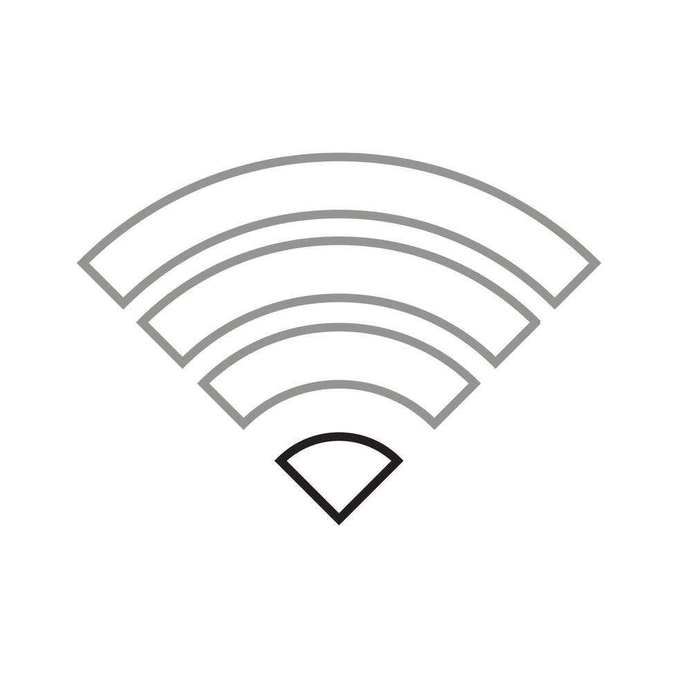 Wifi signal icon sign vector black color