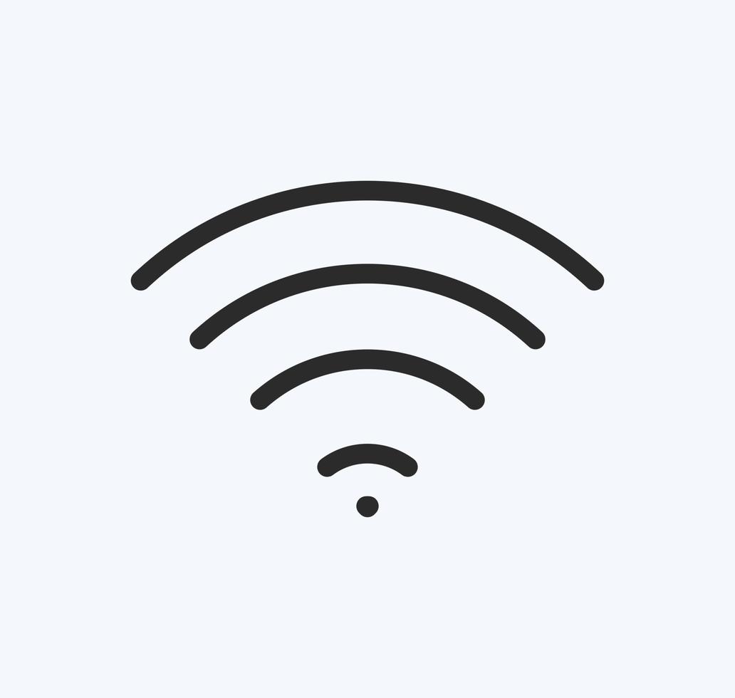 Wifi signal icon sign vector black color