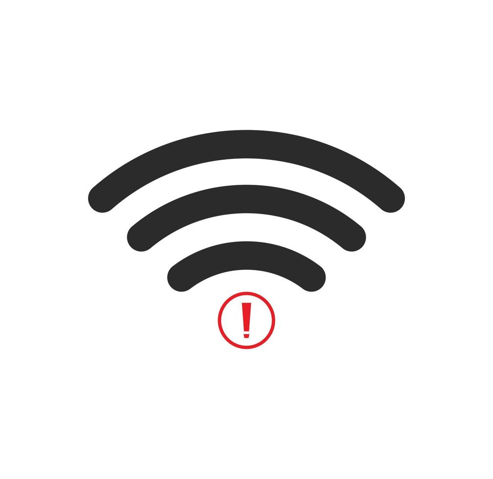 no Wifi wireless icon vector. no wi-fi connection icon.  No wireless connections vector