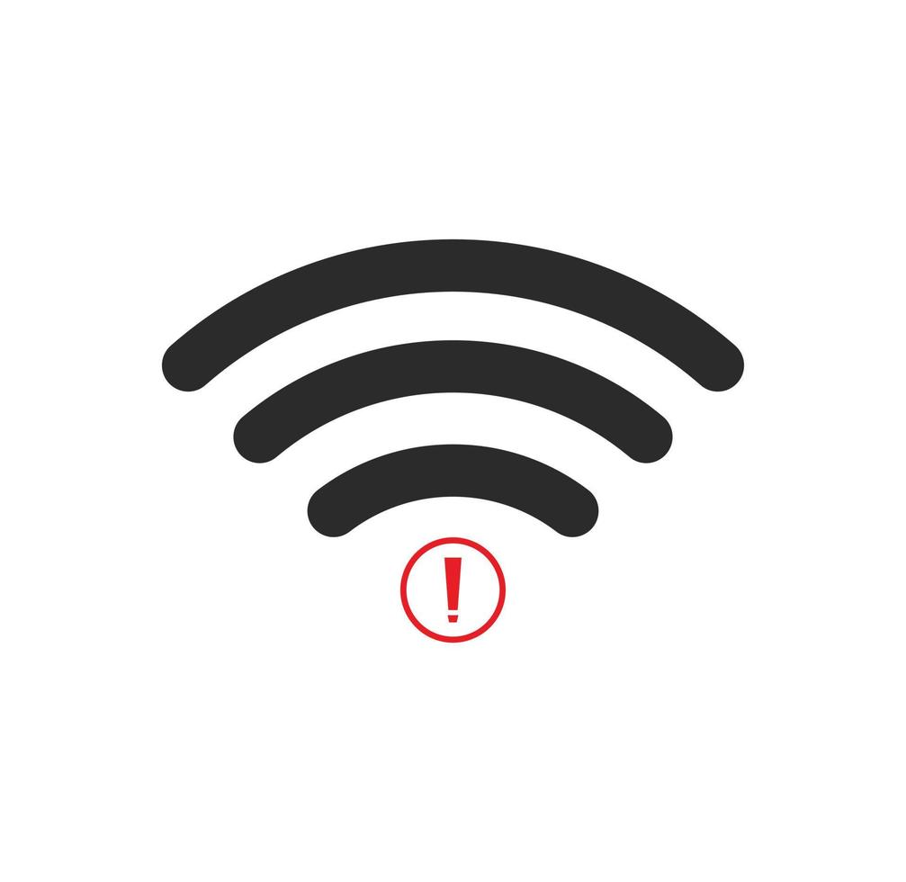 no Wifi wireless icon vector. no wi-fi connection icon.  No wireless connections vector