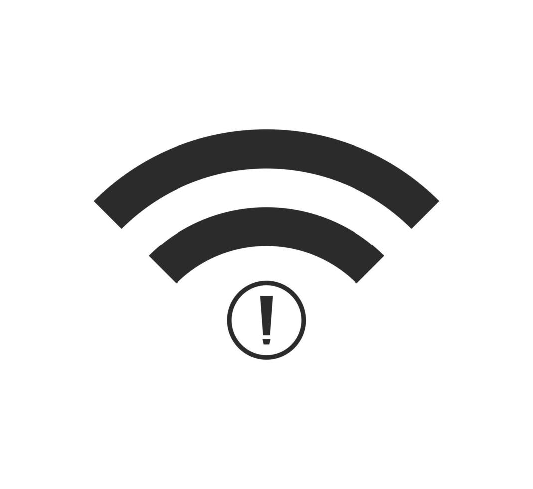 no Wifi wireless icon vector. no wi-fi connection icon.  No wireless connections vector