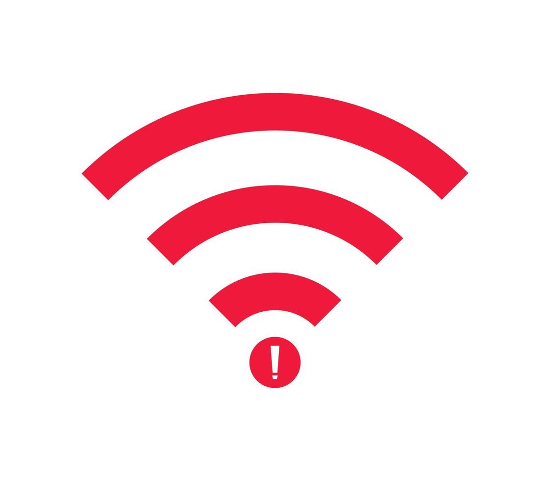 no Wifi wireless icon vector. no wi-fi connection icon.  No wireless connections vector