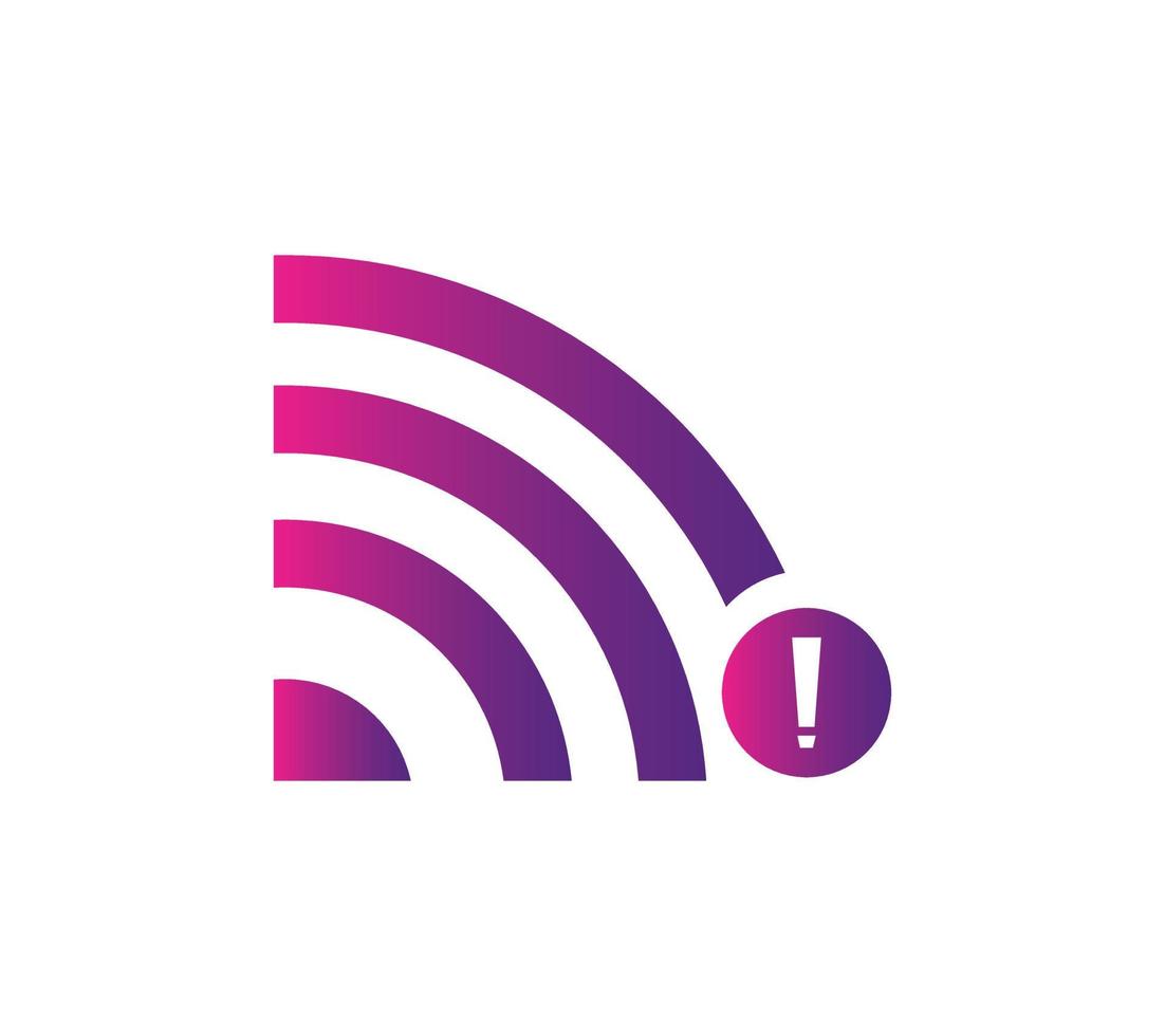 no Wifi wireless icon vector gradient color