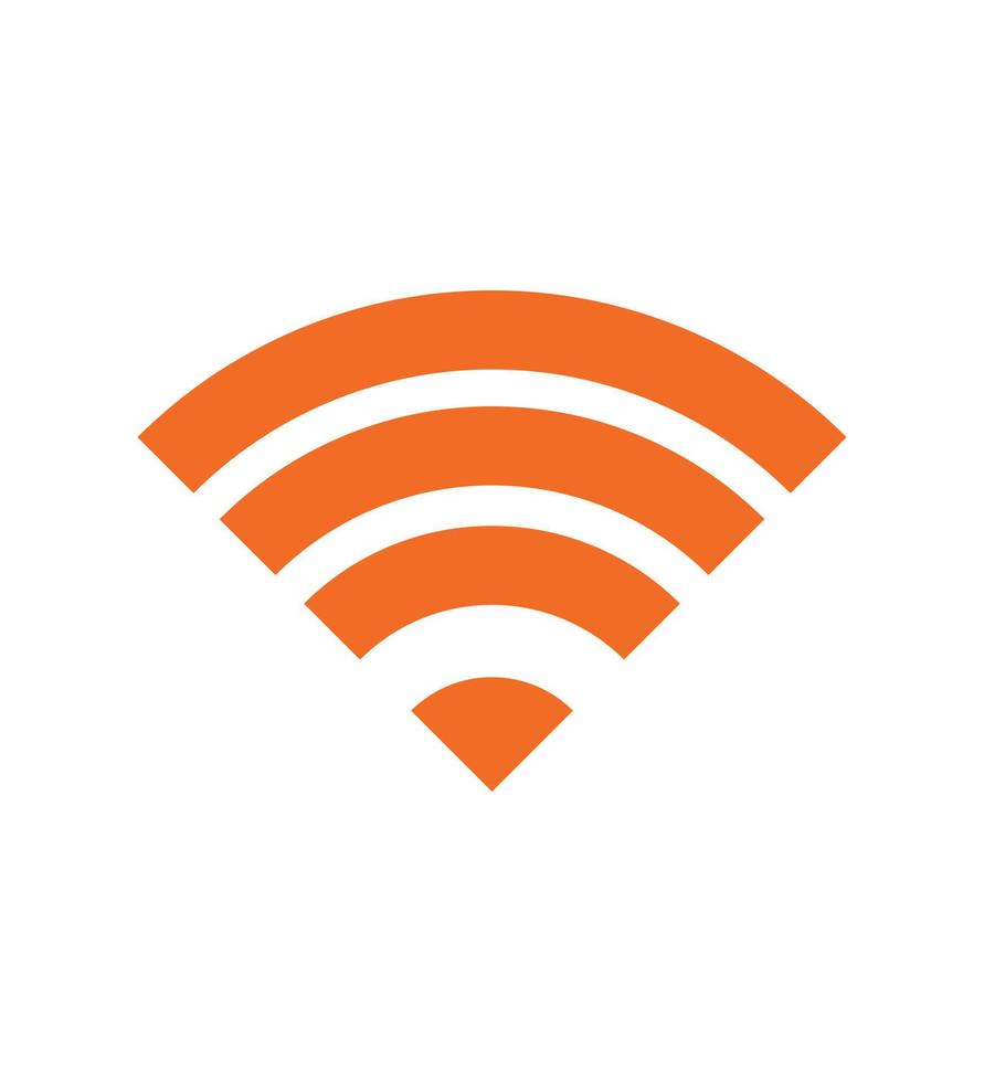 Wireless or wifi network sign symbol icon orange color vector