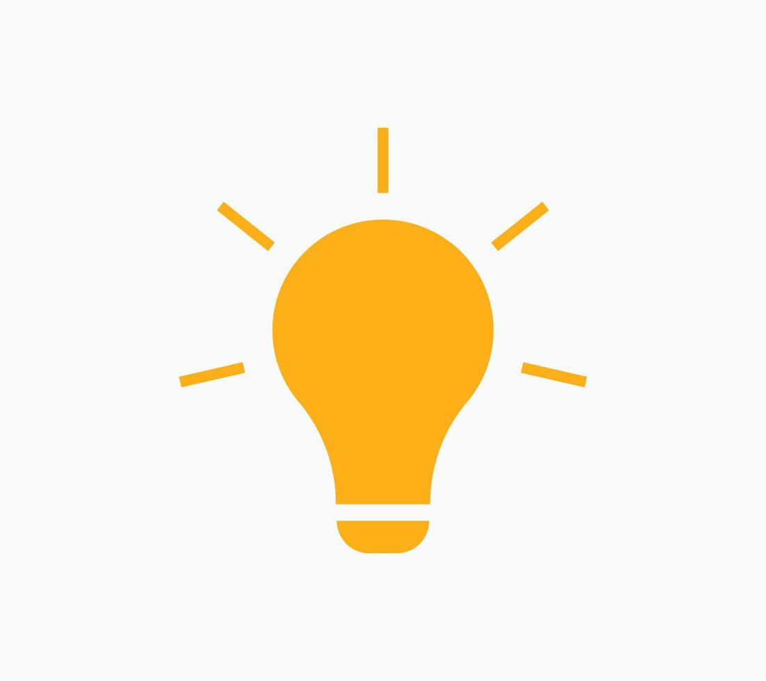 Light Bulb icon vector Idea sign solution, thinking concept colorful template