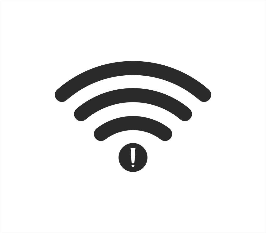 no Wifi wireless icon vector. no wi-fi connection icon.  No wireless connections vector
