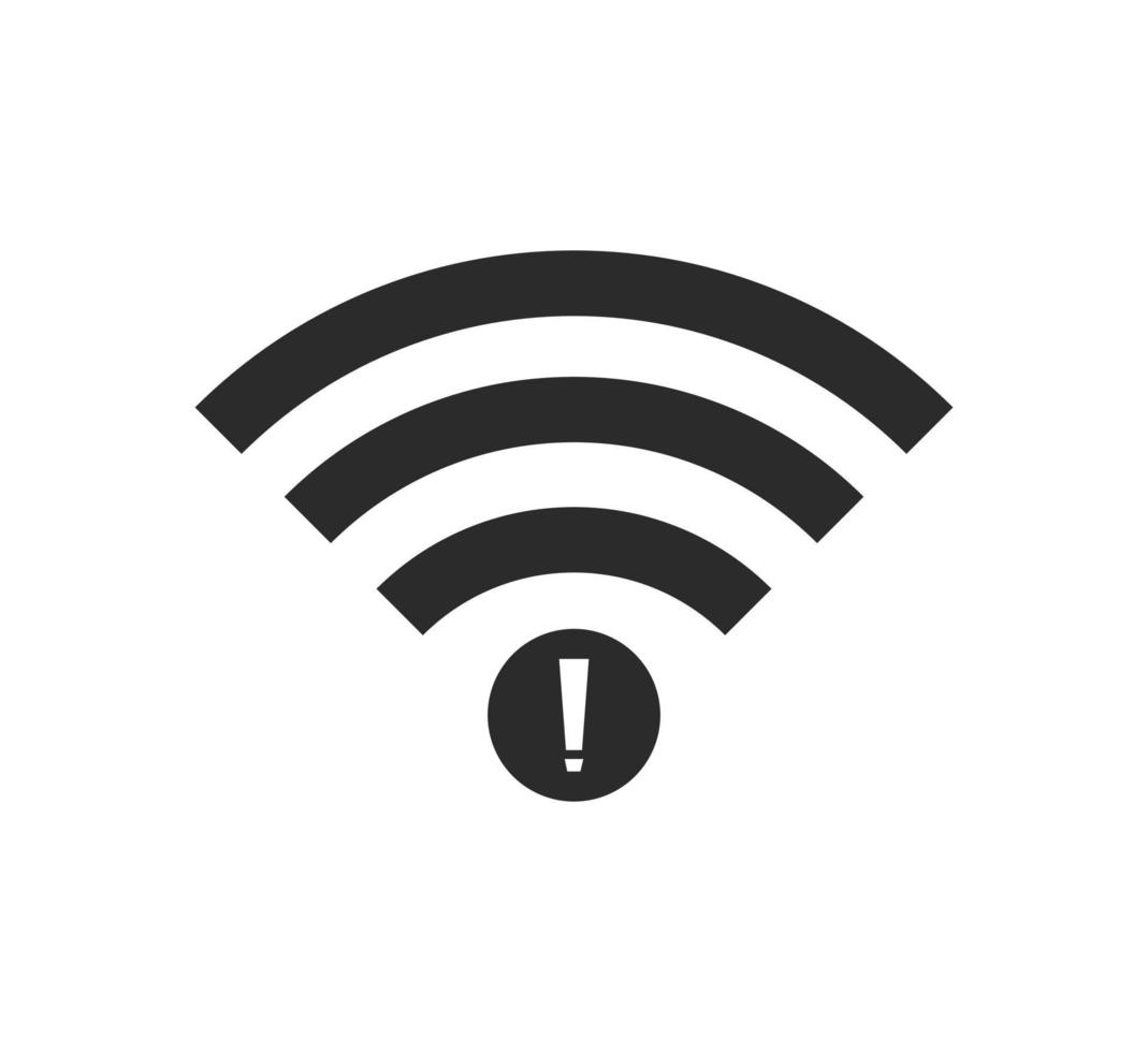no Wifi wireless icon vector. no wi-fi connection icon.  No wireless connections vector
