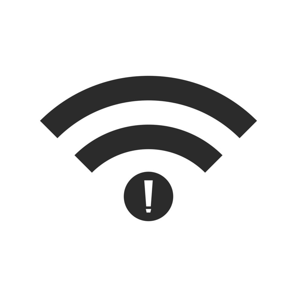 no Wifi wireless icon vector. no wi-fi connection icon.  No wireless connections vector