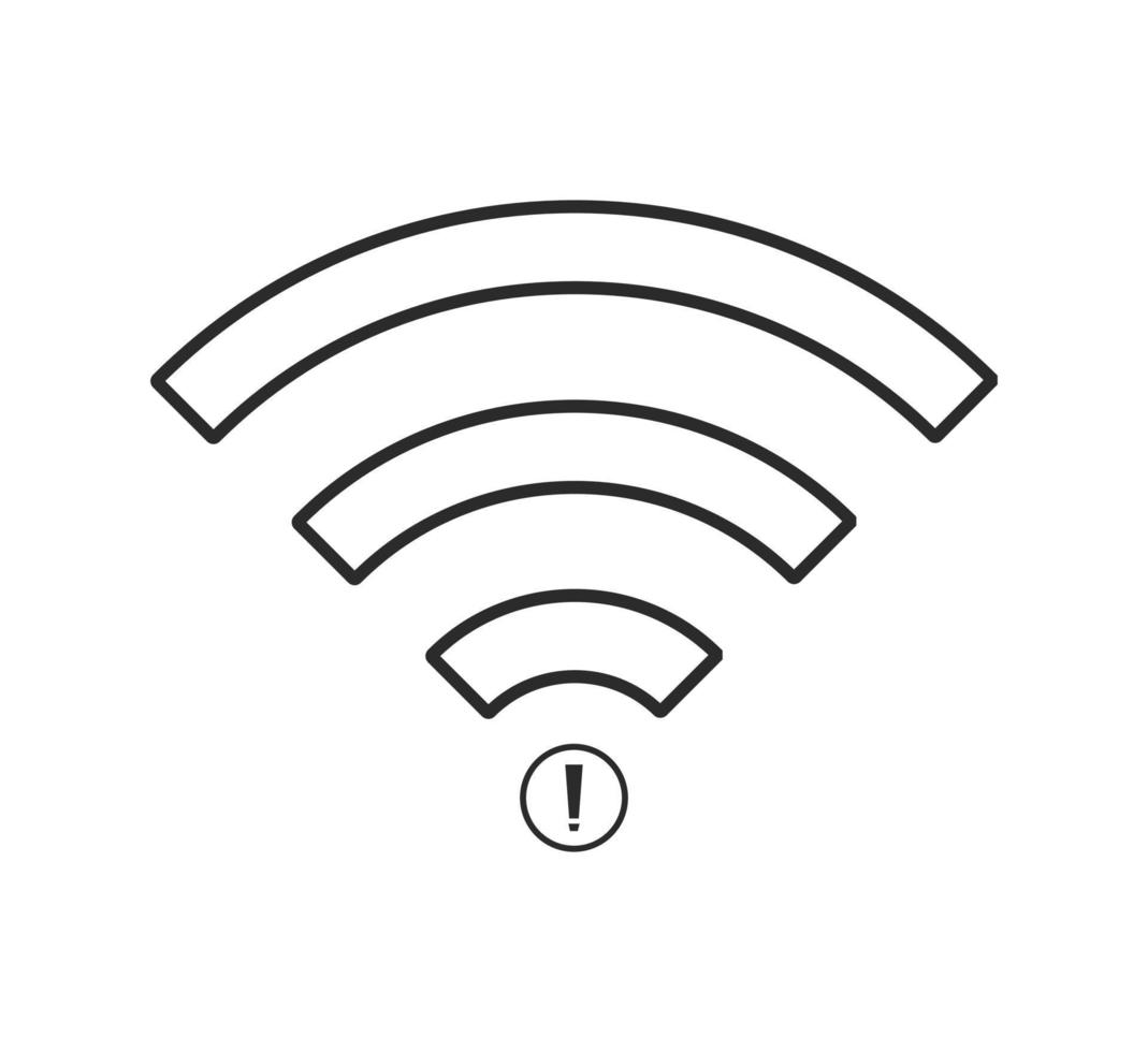 no Wifi wireless icon vector. no wi-fi connection icon.  No wireless connections vector