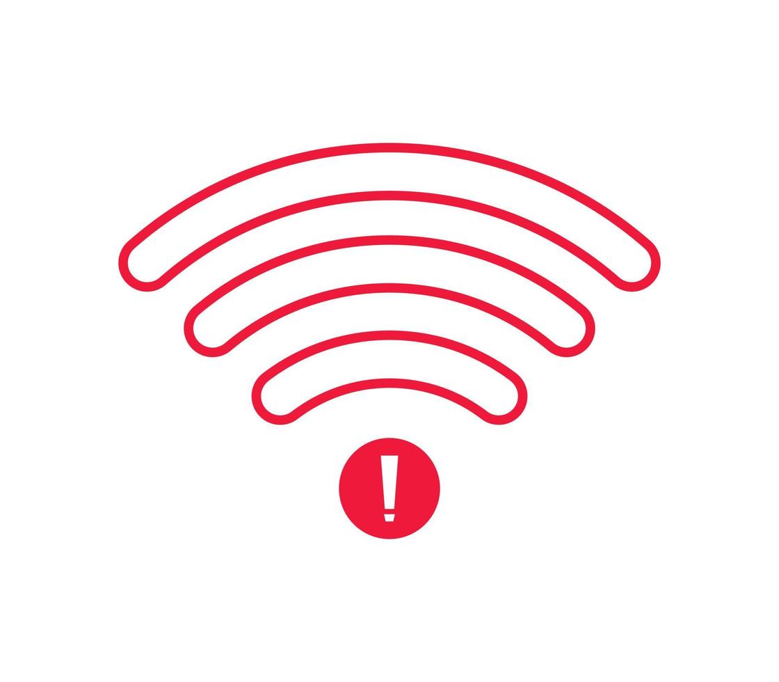 no Wifi wireless icon vector. no wi-fi connection icon.  No wireless connections vector
