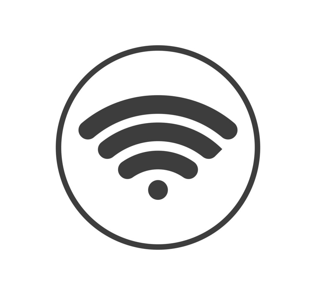 Wifi signal icon sign vector black color