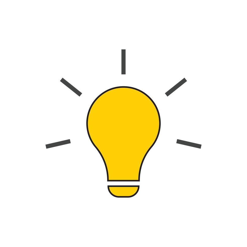 Light Bulb icon vector Idea sign solution, thinking concept colorful template