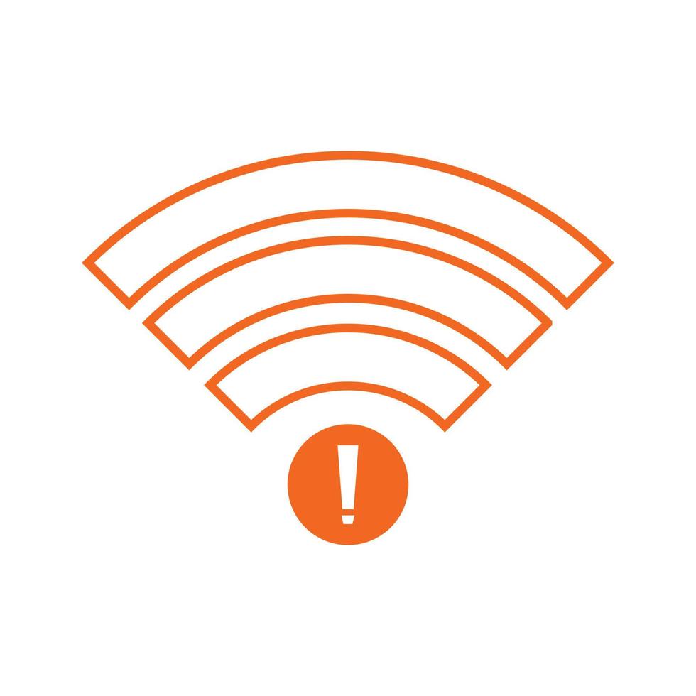 no Wifi wireless icon vector. no wi-fi connection icon.  No wireless connections vector