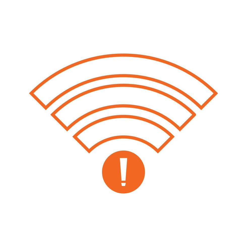 no hay vector de icono inalámbrico wifi. sin icono de conexión wi-fi. sin conexiones inalámbricas