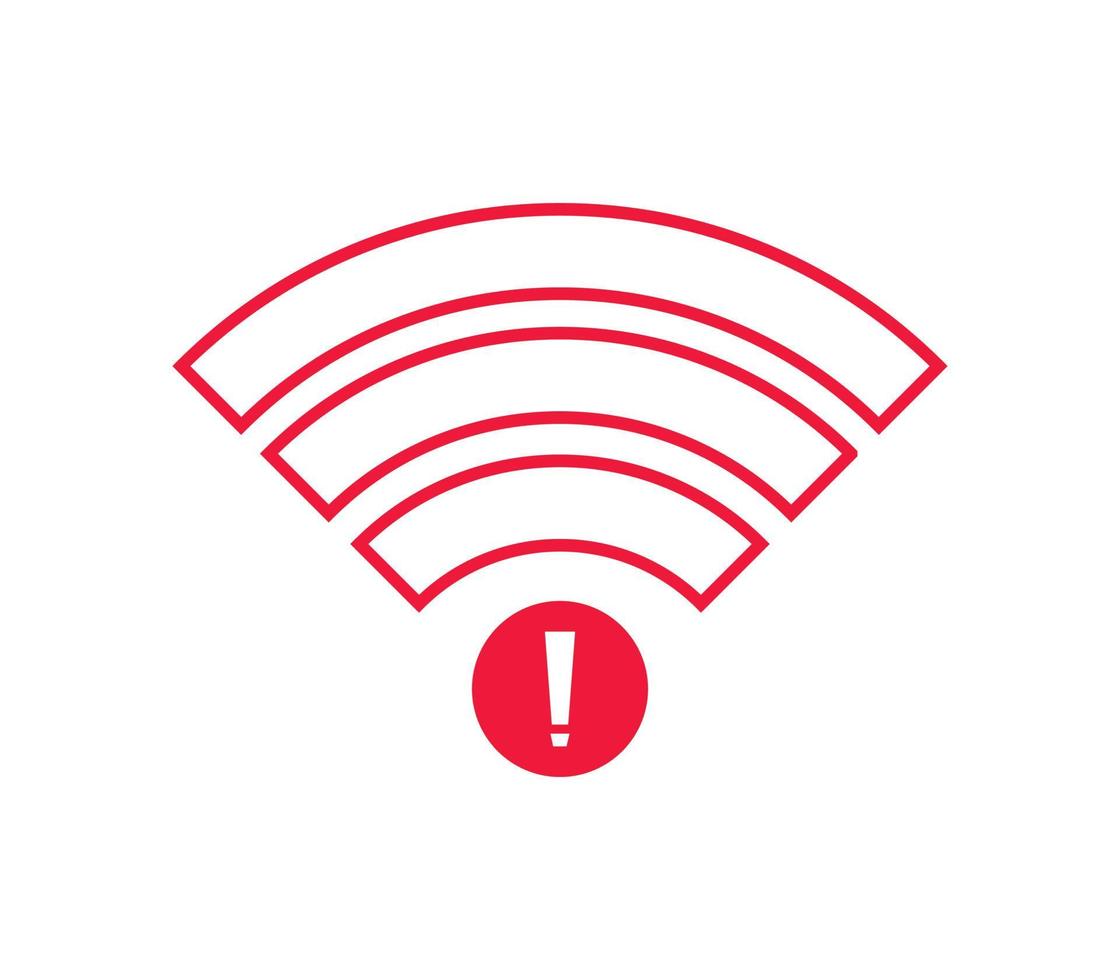 no Wifi wireless icon vector. no wi-fi connection icon.  No wireless connections vector