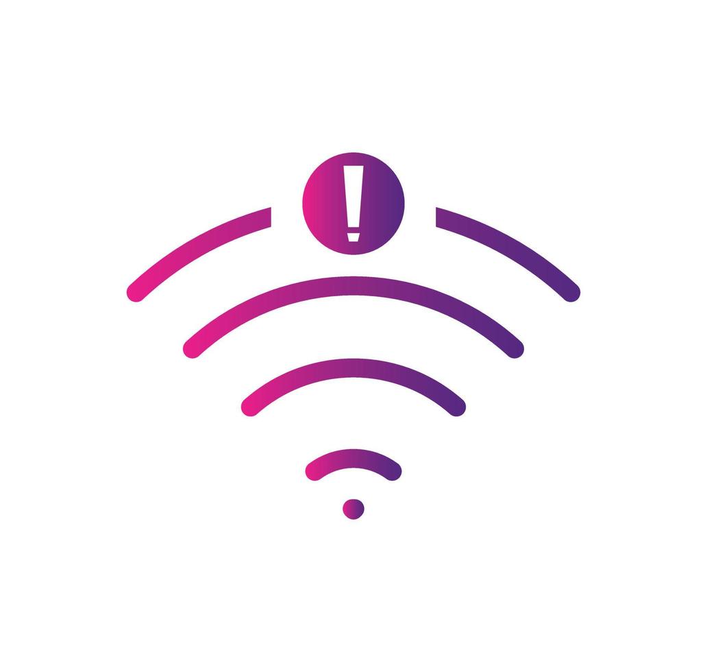 no Wifi wireless icon vector gradient color