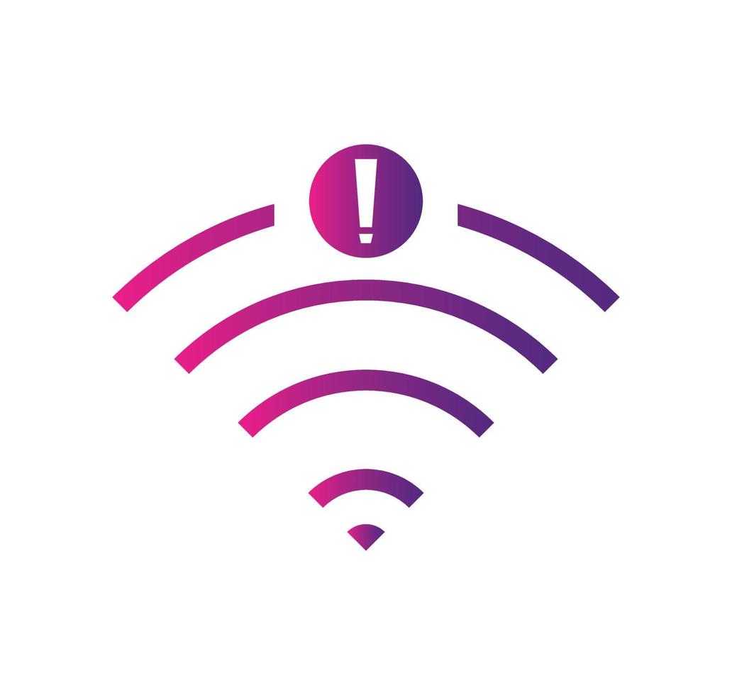 sin wifi icono inalámbrico vector degradado de color