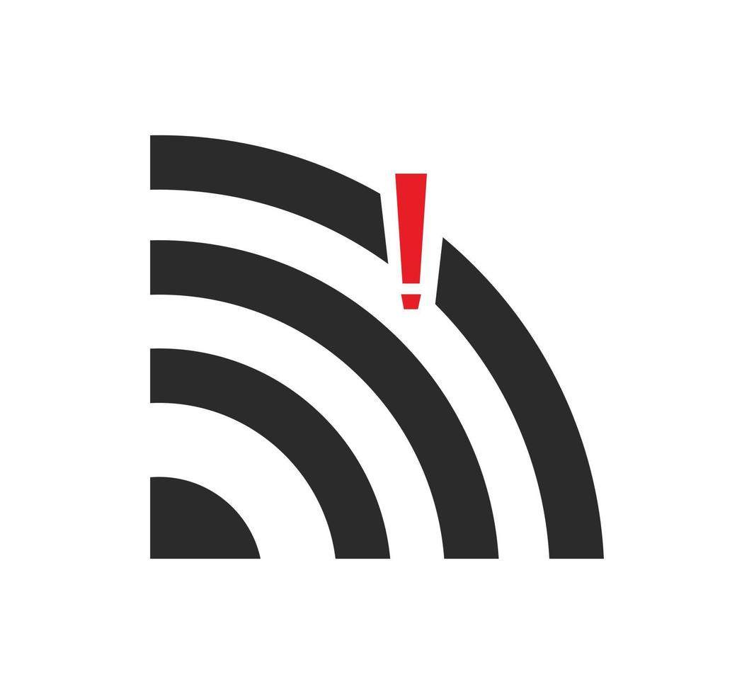 No wireless connections, no wifi icon sign vector