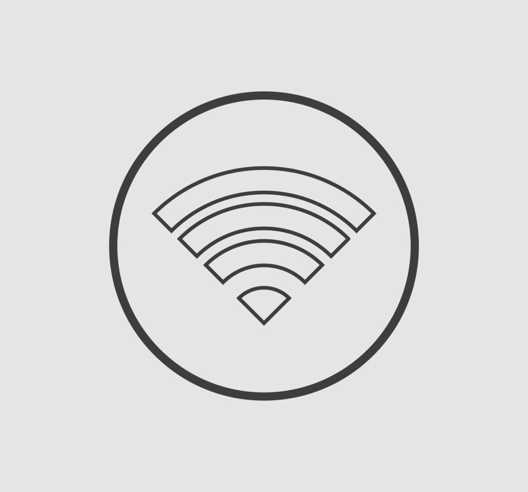 Wifi signal icon sign vector black color