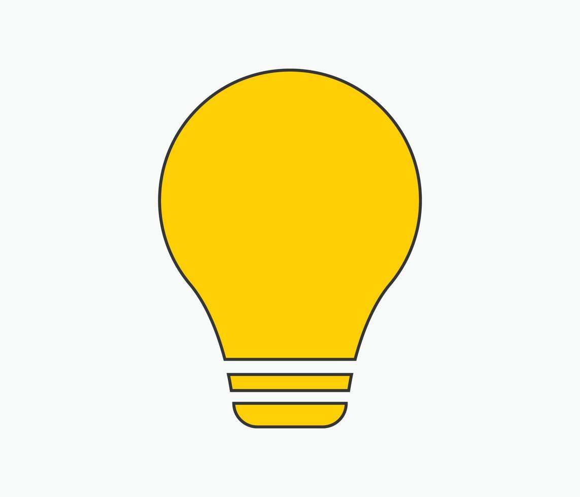 Bulb icon sign vector illustration yellow color