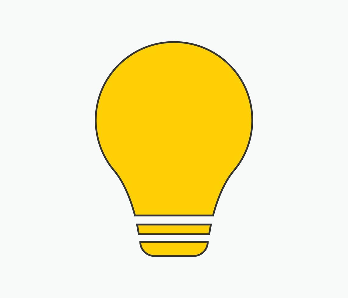 Bulb icon sign vector illustration yellow color