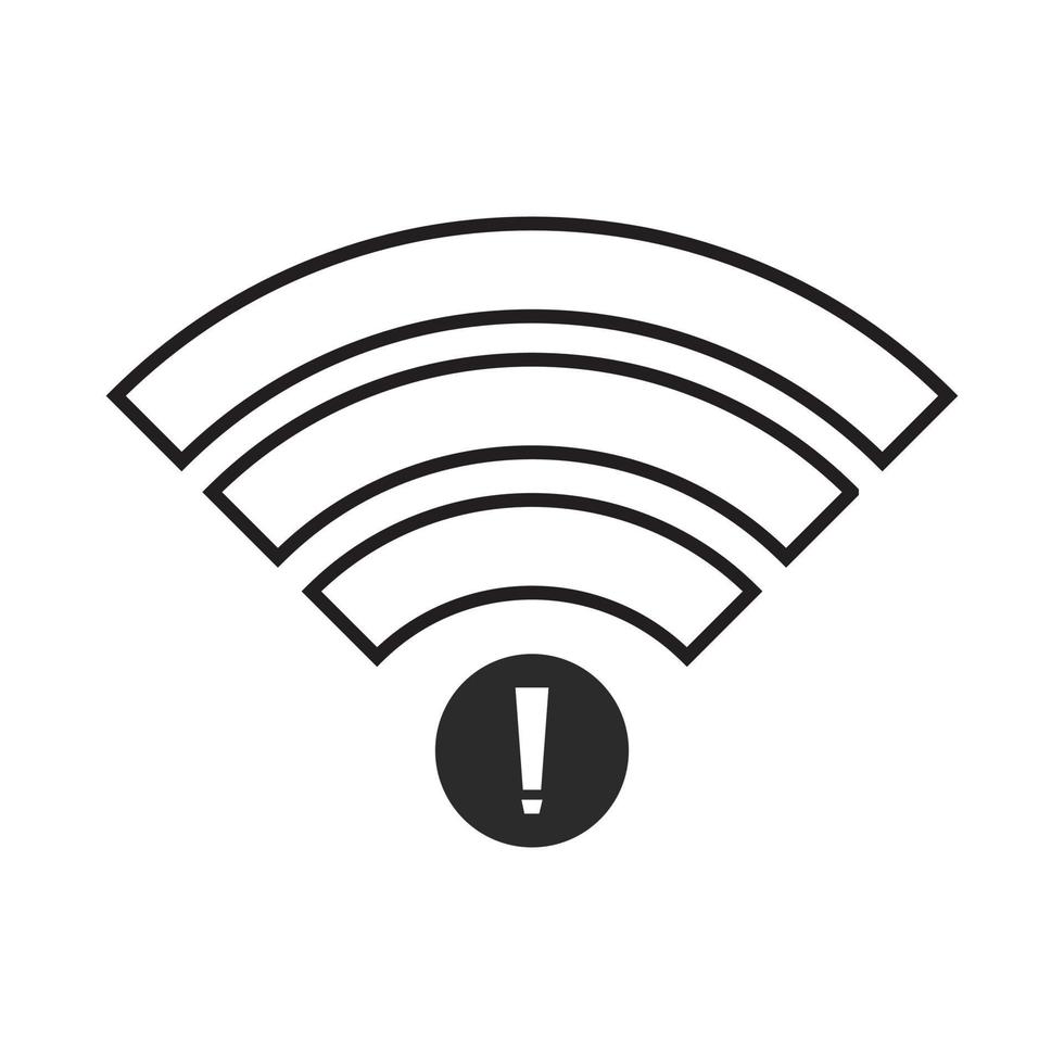 no Wifi wireless icon vector. no wi-fi connection icon.  No wireless connections vector