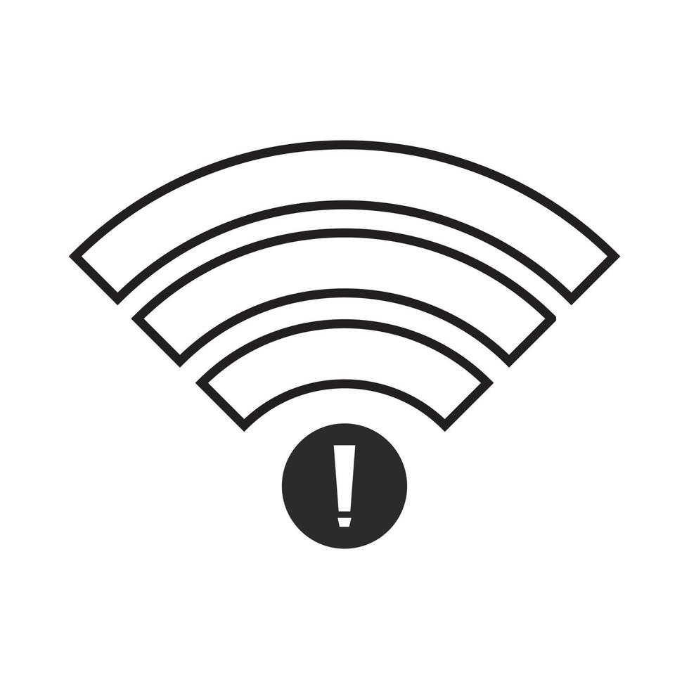 no hay vector de icono inalámbrico wifi. sin icono de conexión wi-fi. sin conexiones inalámbricas