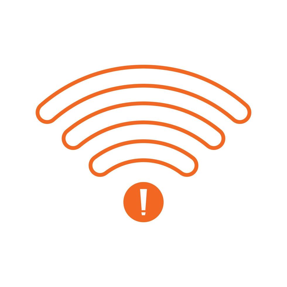 no Wifi wireless icon vector. no wi-fi connection icon.  No wireless connections vector