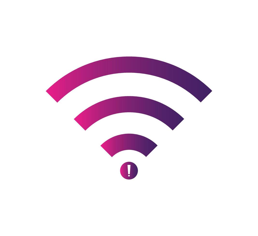 no hay vector de icono inalámbrico wifi. sin icono de conexión wi-fi. sin conexiones inalámbricas