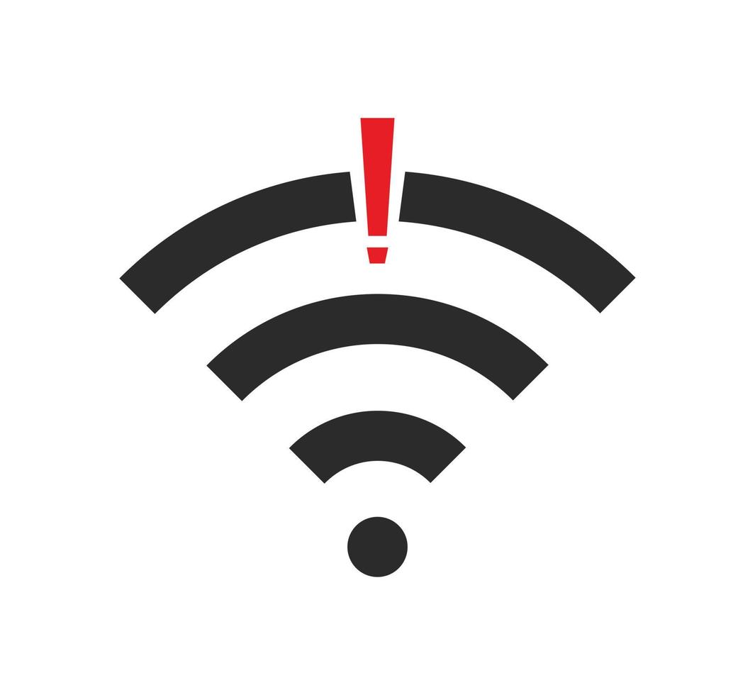 No wireless connections, no wifi icon sign vector