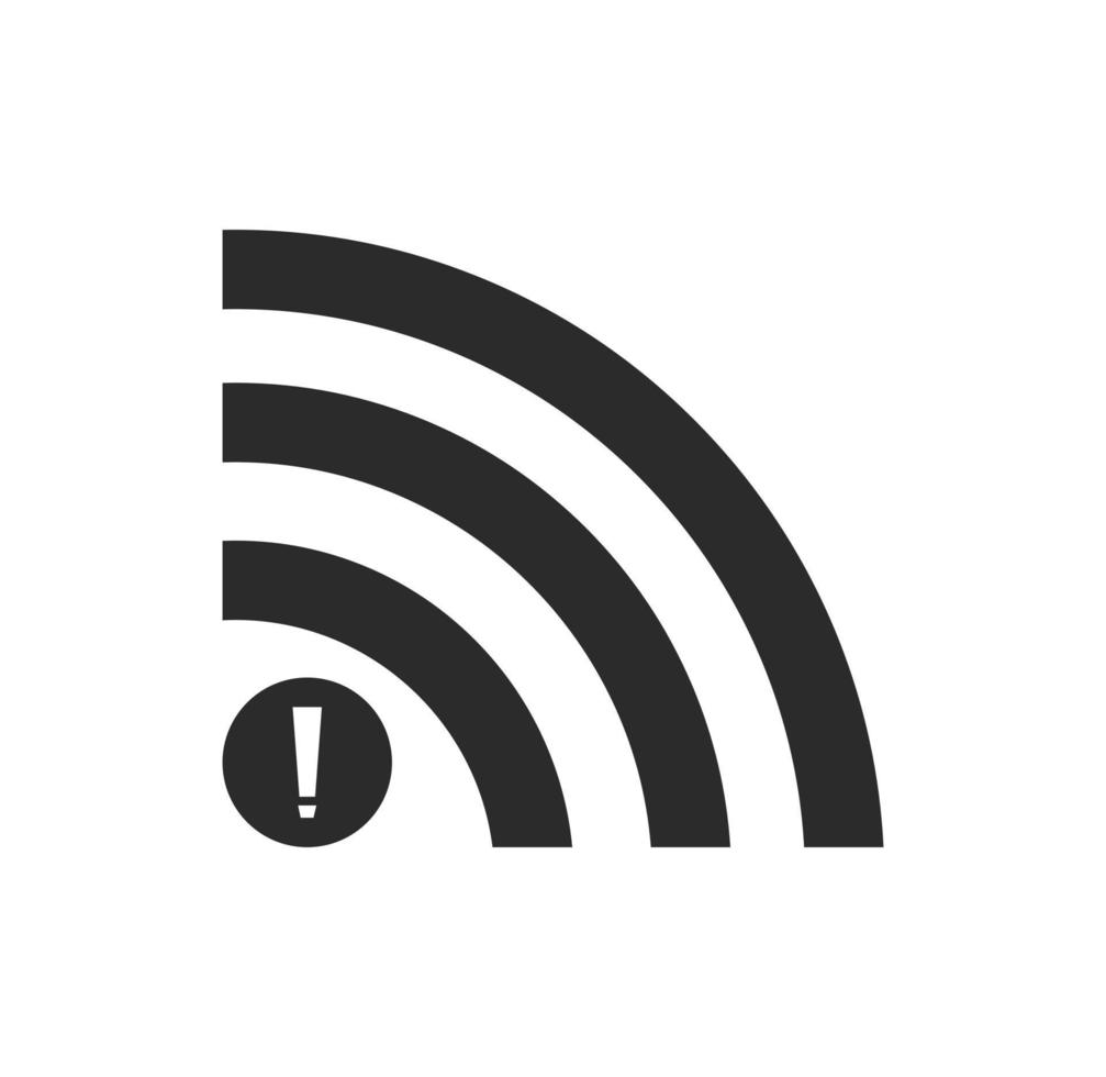 no Wifi wireless icon vector. no wi-fi connection icon.  No wireless connections vector