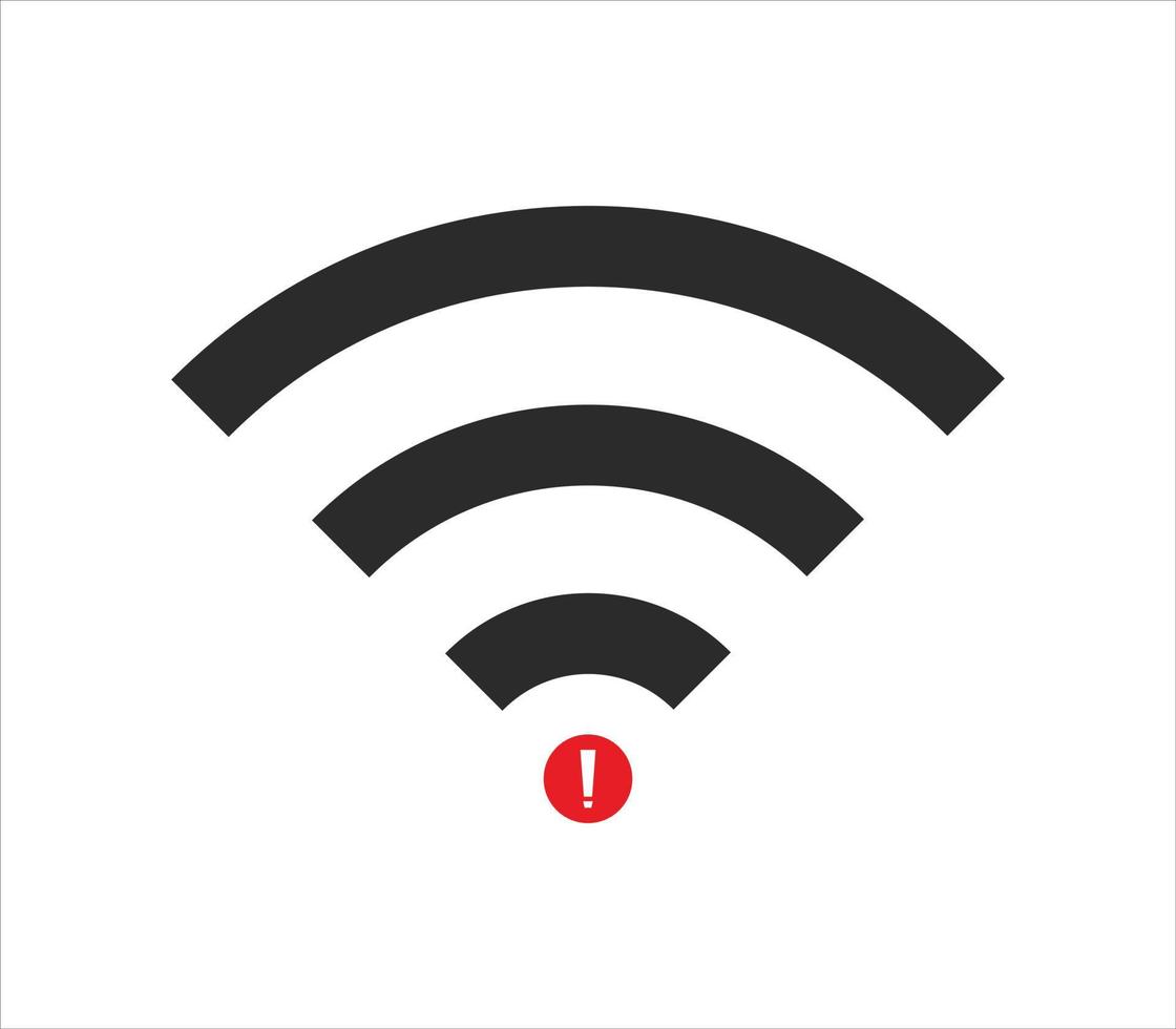 no Wifi wireless icon vector. no wi-fi connection icon.  No wireless connections vector